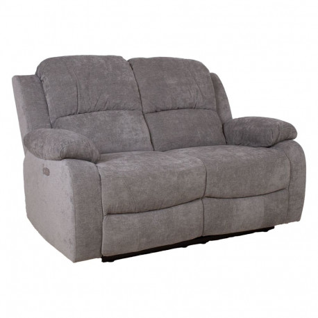 Recliner sofa FELICIA 2-seater with electric mechanism, grey