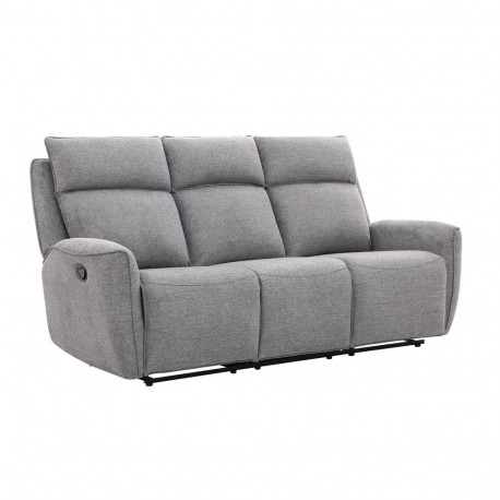Recliner sofa MAREN 3-seater with manual mechanism, grey