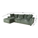 Corner sofa DIVI LC, mint green