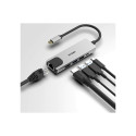D-Link DUB-M520 USB-C hub with Ethernet and power delivery, USB hub (silver)