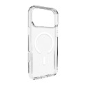 Puro Lite Mag TPU+PC Case Compatible with MagSafe for iPhone 17 Pro Max - Transparent with White Rin