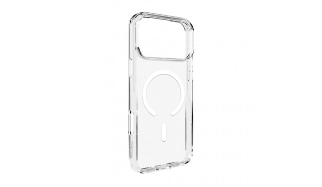 Puro Lite Mag TPU+PC Case Compatible with MagSafe for iPhone 17 Pro Max - Transparent with White Rin