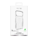 Puro Lite Mag TPU+PC Case Compatible with MagSafe for iPhone 17 Pro Max - Transparent with White Rin