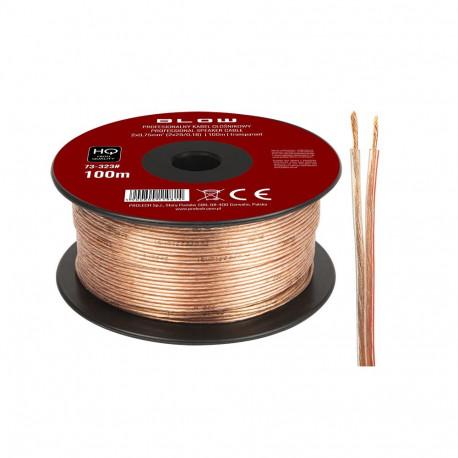 73-323# Przewód głośnikowy 2x0,75mm przezroczysty