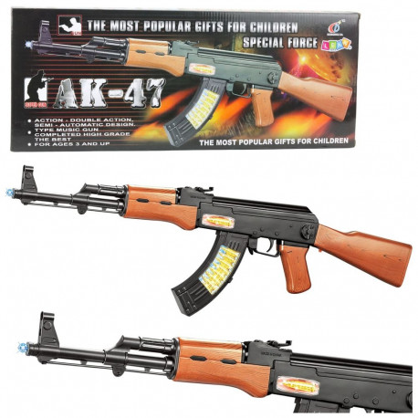 Mängupüss AK-47 lastele valgus- ja heliefektidega 68,5cm