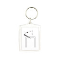 Focus Acrylic Key ring 3,5x4,5 cm