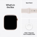Apple Watch 11 GPS 46mm Sport Band M/L, rose gold/light blush (MEV74ET/A)