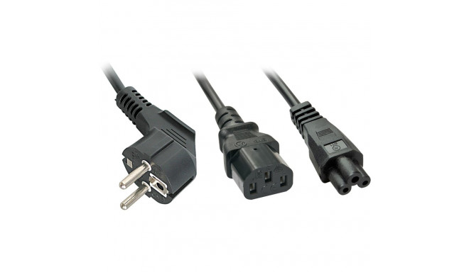 "LINDY IEC-Y-Netzkabel an IEC C13 & C5 Schukostecker/C13 2m"