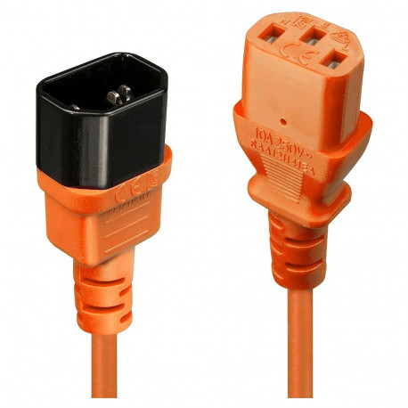 "LINDY IEC-Netzverlängerung C14 - C13 orange 2m"