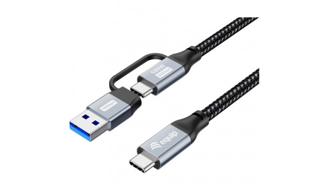 "Equip Kabel USB-C 3.2 -> C/A St/St 1.00m 20Gbps schwarz"