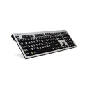 "Logickeyboard XL-Print Alu White on Black FR (PC/Slim)"