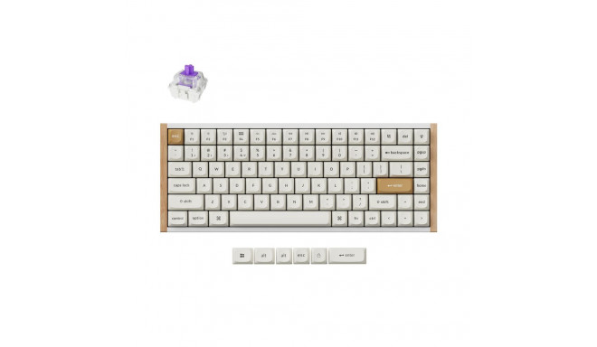 Keychron K2 HE - US Layout - Hot-Swappable Gateron Magnetic Nebula - White Wireless Keyboard