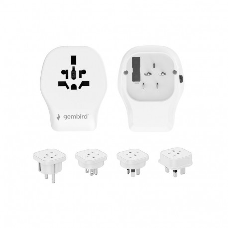 Universal travel power adapter 4 detach. plugs