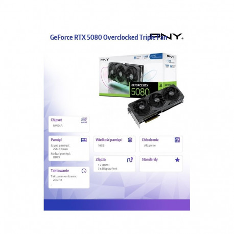 GeForce RTX5080 OC 3F 16GB 256-bit 960GB/s graafikakaart