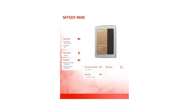 Dysk SSD Enterprise 960GB SATA 6GB/s 2,5 cala; 7mm SAT5221-960G