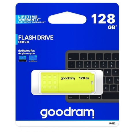 Goodram mälupulk 128GB UME2 USB 2.0, kollane
