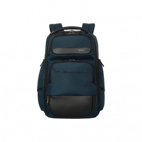Targus HeritageLuxe 16" computer backpack, blue-black