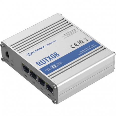 Teltonika | Industrial Router | RUTX08 | No Wi-Fi | 10/100/1000 Mbit/s | Mesh Support No | MU-MiMO N