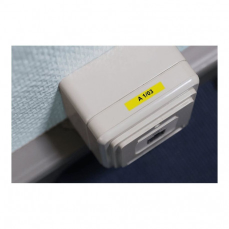 Brother TZe-611 lamineeritud lint must kollasel TZe 8 m 6 cm