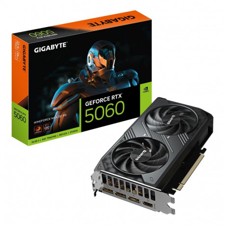 Graphics Card|GIGABYTE|NVIDIA|GeForce RTX 5060|2512 MHz|8 GB|GDDR7|128 bit|PCI Express 5.0|Active|GV