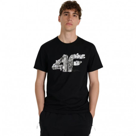 Koszulka męska 4F M3132 głęboka czerń 4FWAW25TTSHM3132 20S M