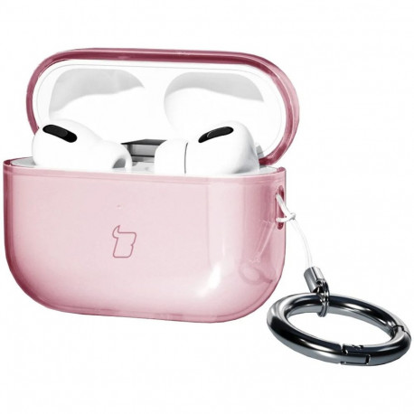 AirPods Pro 3 laadimiskarbiümbris Bizon , roosa/läbipaistev