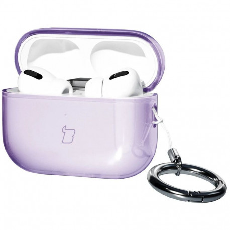 AirPods Pro 3 laadimiskarbiümbris Bizon , lilla/läbipaistev