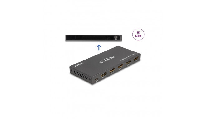 Delock HDMI Switch 4 x HDMI in to 1 x HDMI out 8K 60 Hz