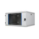 Wall mount cabinet single section, 4U, 600/400/240 width/depth/height mm, RAL 7035 ( welded construc