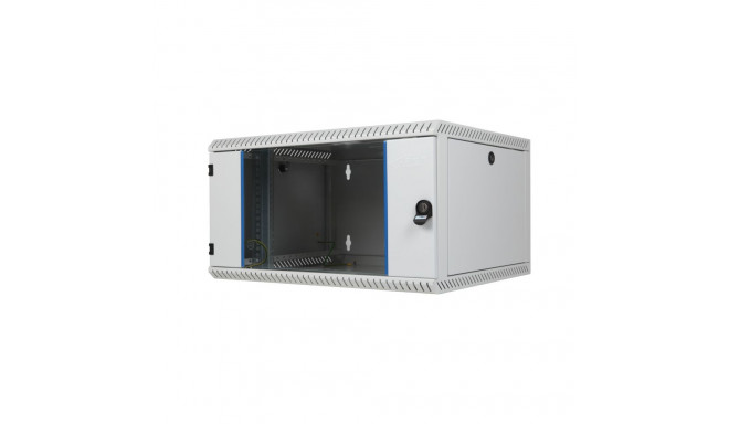 Wall mount cabinet single section, 6U, 600/500/330 width/depth/height mm, RAL 7035 ( welded construc