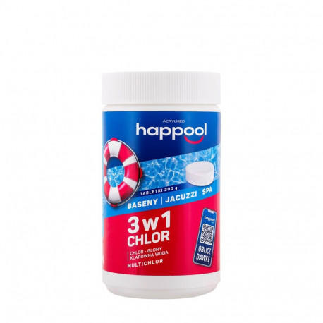 Pool Chemical - Acrylmed MULTICHLOR 3 in 1 Chlorine Tablets 200 g, 1 kg