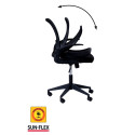 Reguleeritava kõrgusega tool SUN-FLEX®HIDEAWAY tool, 91-101 cm, must
