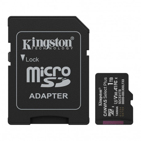 Kingston 1TB microSDXC Canvas Select Plus Gen3 150MB/s A1 Card + Adapter