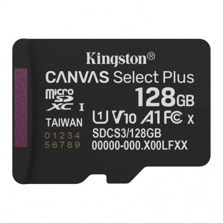 Kingston 128GB micSDXC Canvas Select Plus Gen3 150R A1 Single Pack w/o ADP