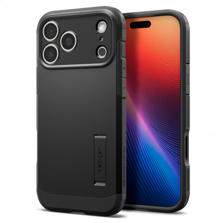 Kaitseümbris Tough Armor T (MagFit), Apple iPhone 17 Pro, must, tugijalaga, MagSafe ühilduv, kaamera