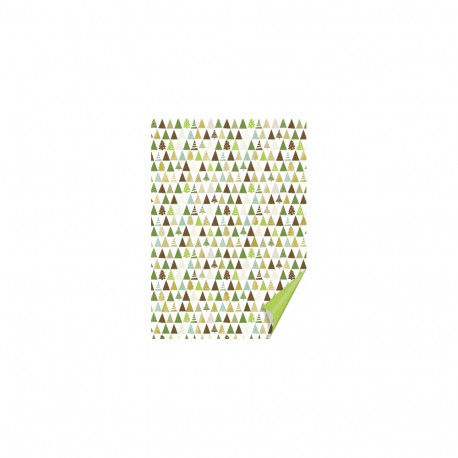 Käsitöökartong 50x70cm 300g Kuused, roheline/kuldne, Heyda