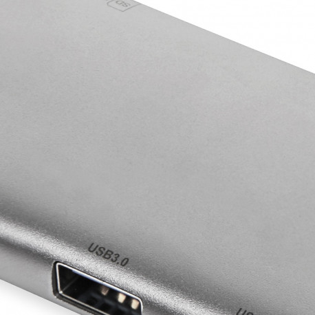 Port replikaator Verbatim USB-C Multiport Hub 3xUSB3.0/HDMI 4K (30Hz)/Gbit LAN/SD/microSD, Power Del