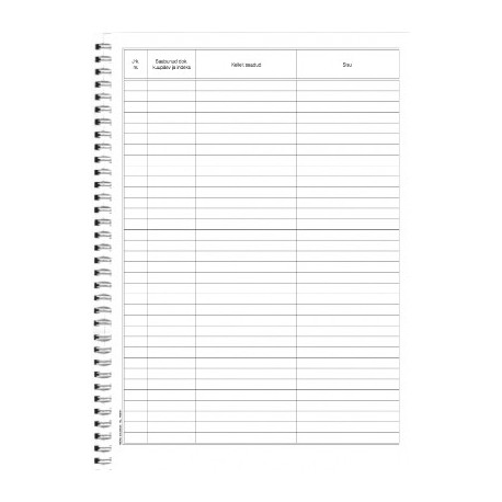 Saabunud dokumentide registreerimise raamat A4 50lehte