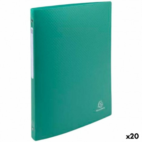 Ring binder Exacompta Dark green A4 (20 Units)