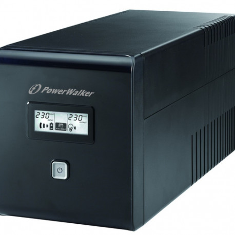 UPS POWERWALKER LINE-INTERACTIVE 1000VA 2X SCHUKO OUTLETS + 2X IEC C13, RJ11/RJ45 IN/OUT, USB, LCD