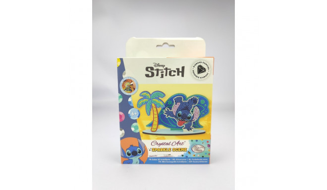 DISNEY STITCH Crystal Art 3D Surfer figurine