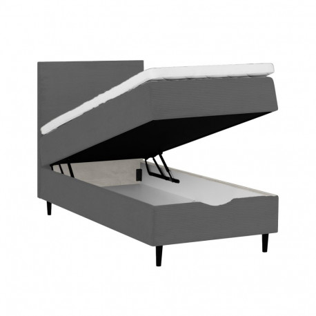 Kontinentaalvoodi LAARA 90x200cm, grafiit, 91x208xH119cm