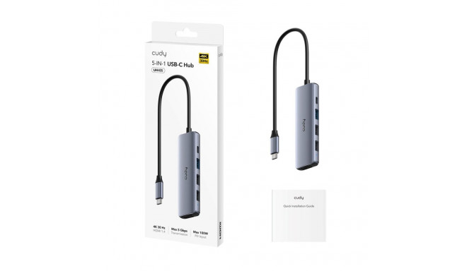 CUDY UH405 5-IN-1 USB-C Hub with HDMI 4K