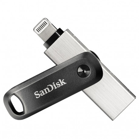 SanDisk iXpand USB mälupulk 64 GB USB Type-A / Lightning 3.2 Gen 2 (3.1 Gen 2) must, hõbedane