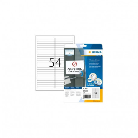 HERMA Removable inscription strips A4 96x10 mm white Movables/removable paper matt 1350 pcs.