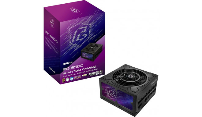 "850W ASRock Phantom Gaming PG-850G 850W ATX 80+ Gold black retail"