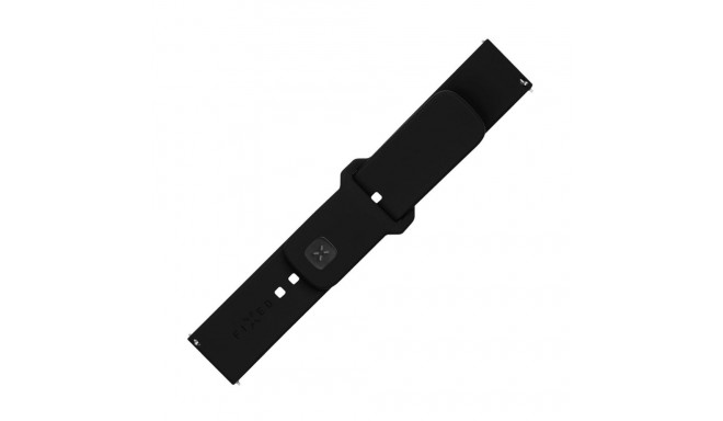 Fixed Sport nutikell silikoonrihm, 20 mm, must