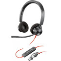 HP Poly Blackwire 3320 stereo USB-C peakkomplekt + USB-C/A adapter (213934-01)