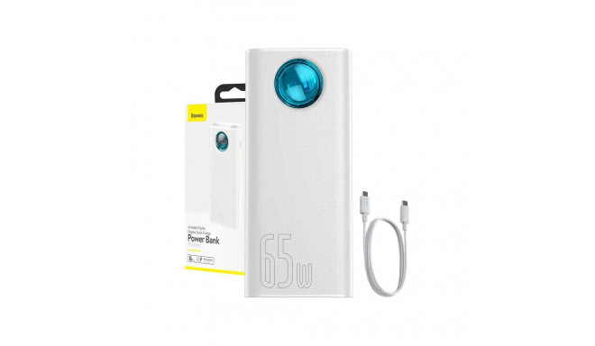 Powerbank Baseus Amblight 30000mAh, 4xUSB, USB-C, 65W (valge)