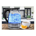 Adler | Kettle | AD 1225 | Standard | 2000 W | 1.7 L | Glass | 360° rotational base | Transparent/St